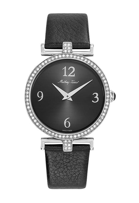 Đồng hồ MATHEY-TISSOT Gaia Quartz Black Dial Ladies Watch D587QAN