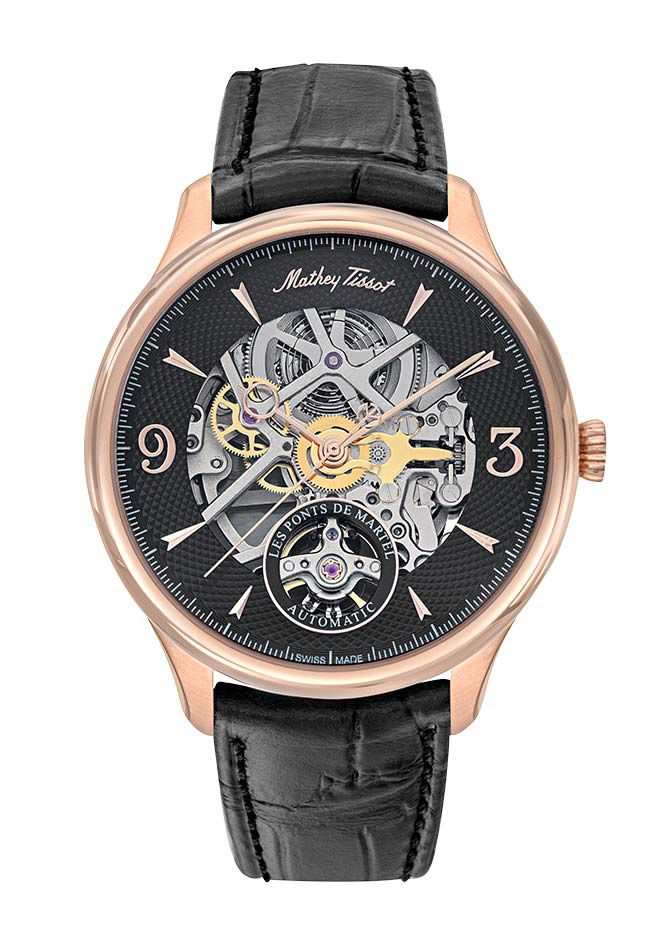 Đồng hồ MATHEY-TISSOT Edmond Automatic Skeleton Black Dial Men’s Watch MC1886SKPN